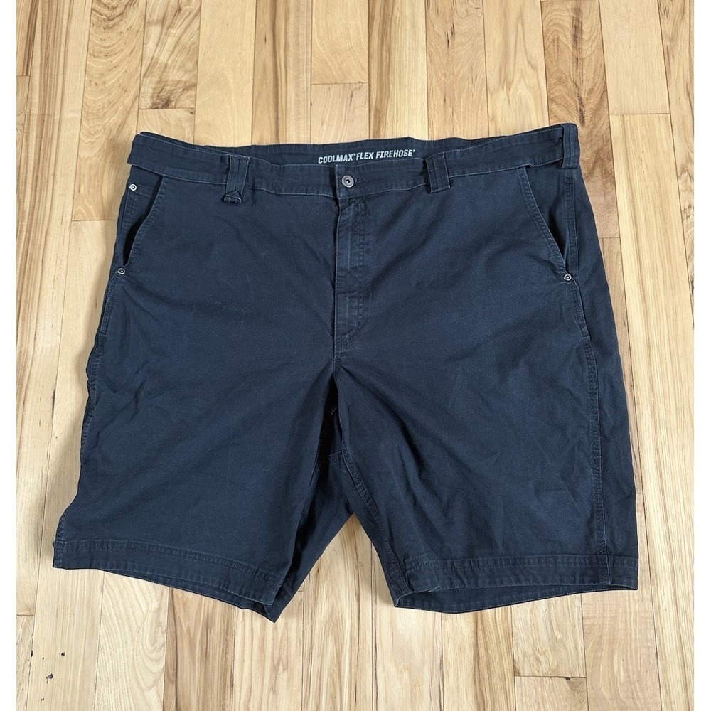 Duluth Trading Coolmax Flex Fire Hose Cargo Shorts Mens 48 Black Relaxed 11 Inch